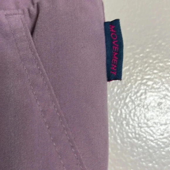 MOVEMENT- Butter-Soft Women's Mauve 5-Pocket STRETCH Jogger Scrub Pants Size XS - Picture 3 of 8